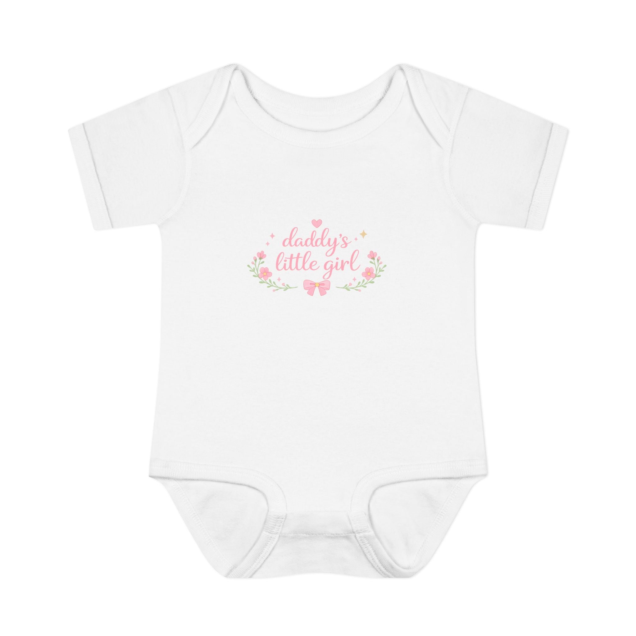 Daddy’s Little Girl Infant Bodysuit – Floral Newborn Baby Onesie