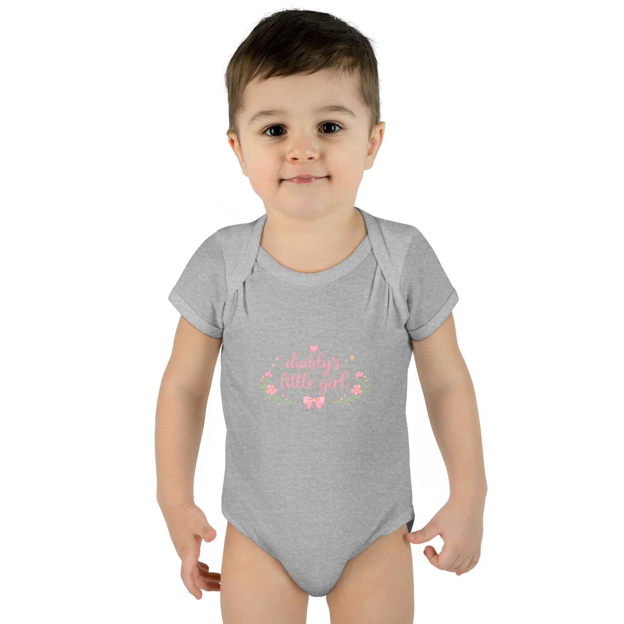 Daddy’s Little Girl Infant Bodysuit – Floral Newborn Baby Onesie