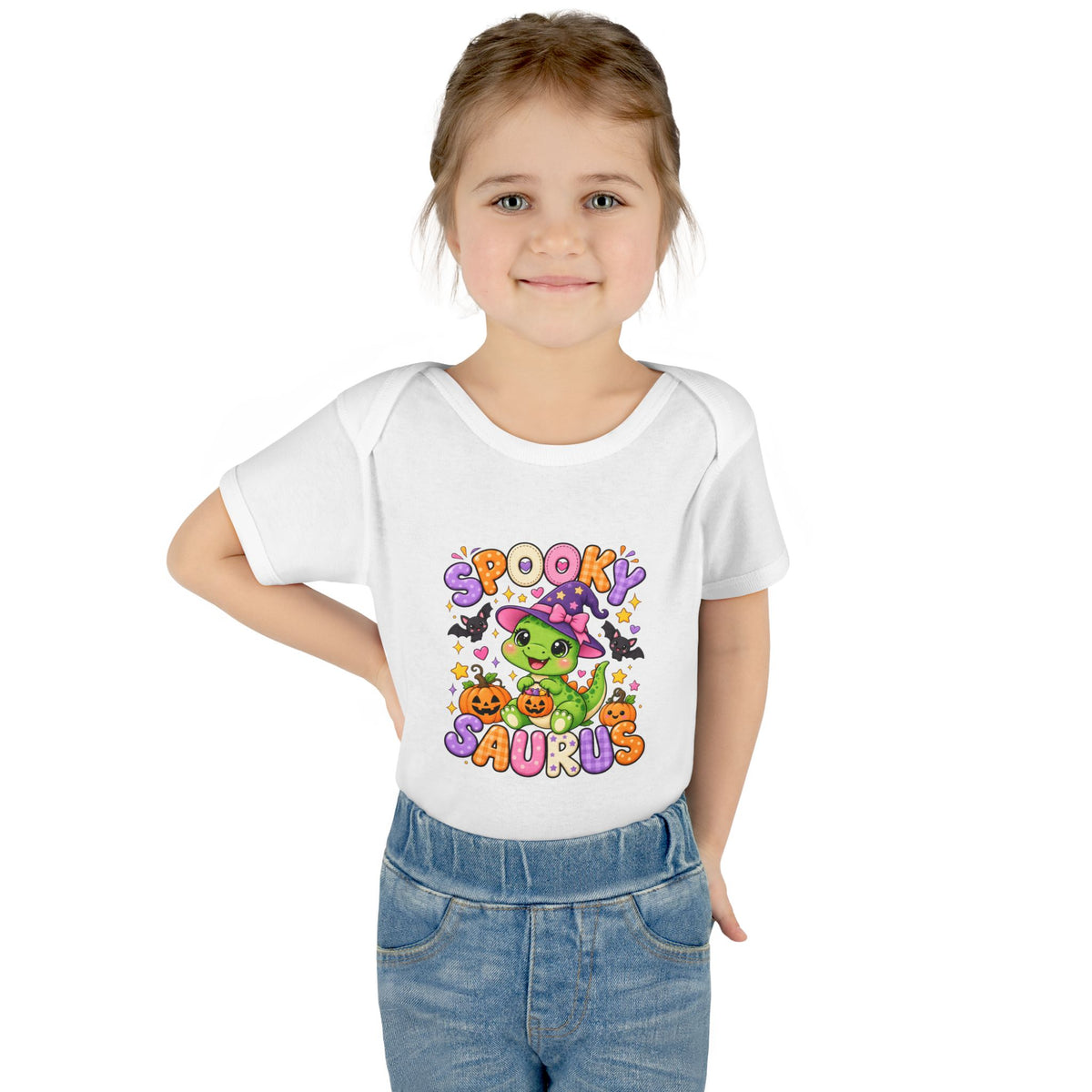 Spooky Saurus Infant Bodysuit — Cute Halloween Dinosaur Baby Onesie