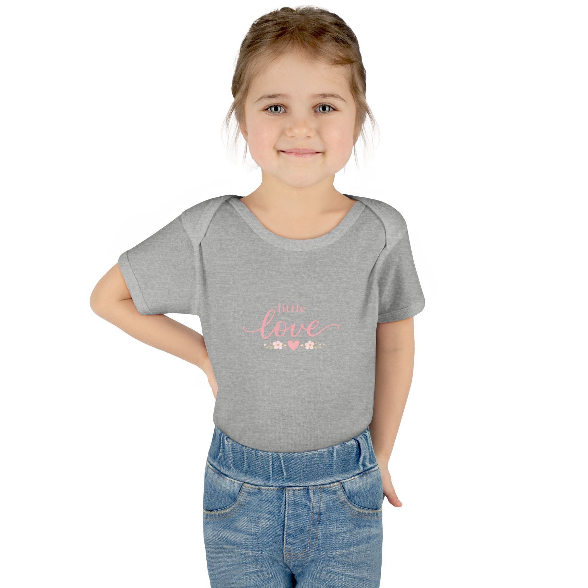 Little Love Infant Bodysuit - Pink Heart Baby Onesie