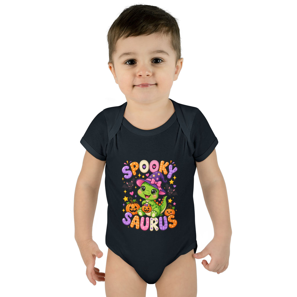 Spooky Saurus Infant Bodysuit — Cute Halloween Dinosaur Baby Onesie
