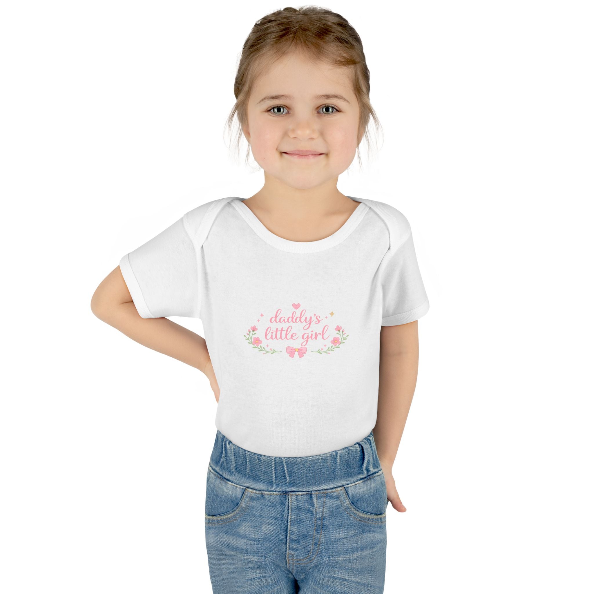 Daddy’s Little Girl Infant Bodysuit – Floral Newborn Baby Onesie
