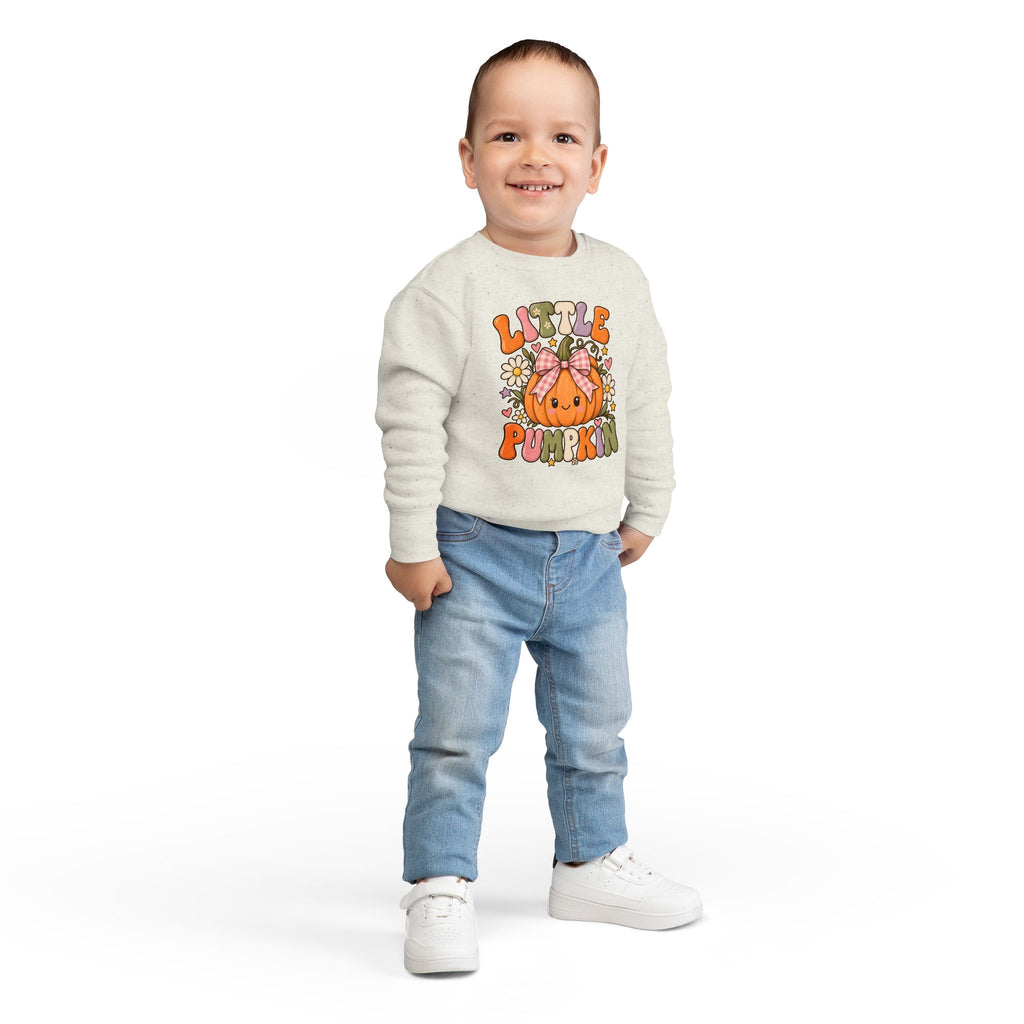 Little Pumpkin Bow Kids Halloween Sweatshirt