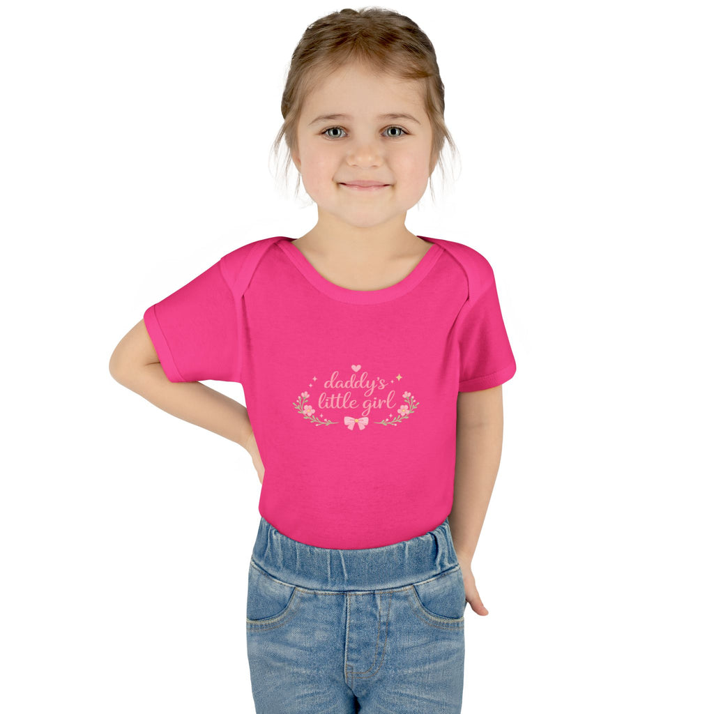 Daddy’s Little Girl Infant Bodysuit – Floral Newborn Baby Onesie
