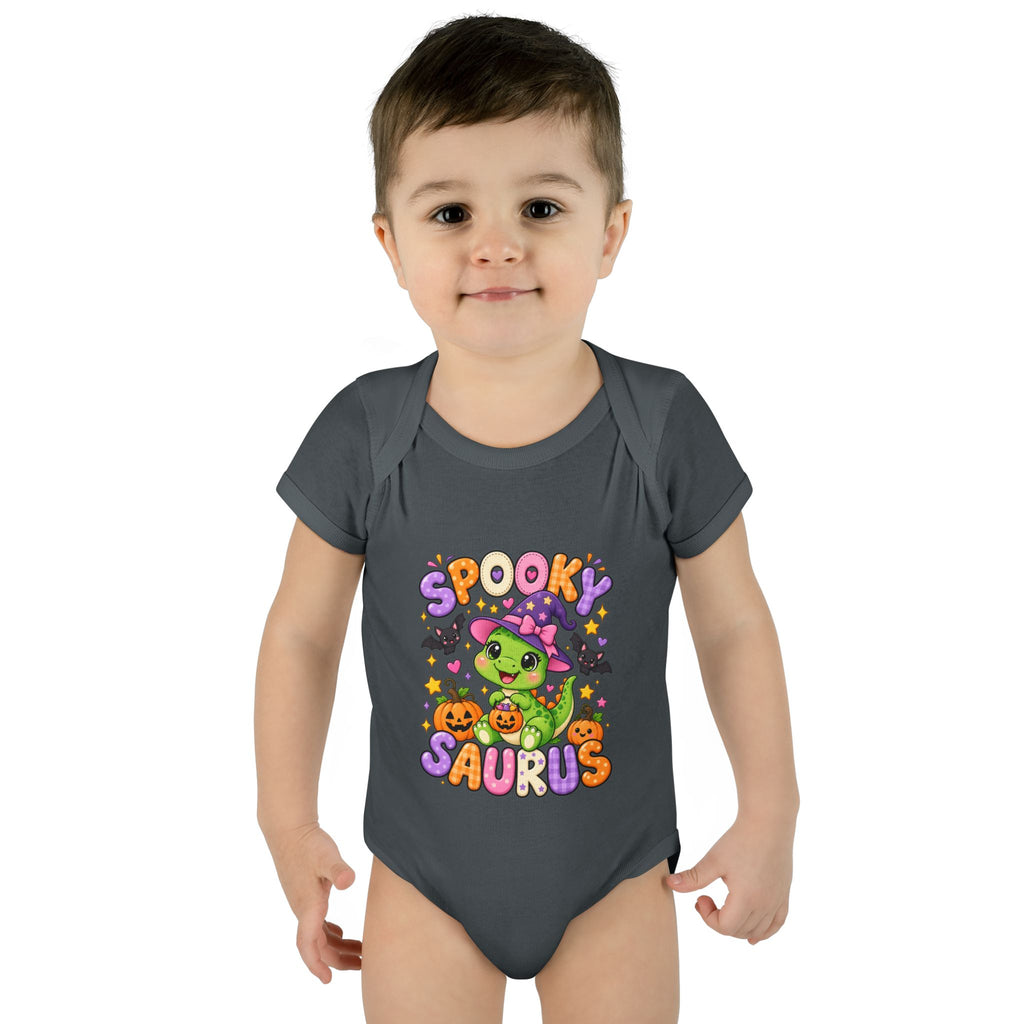 Spooky Saurus Infant Bodysuit — Cute Halloween Dinosaur Baby Onesie