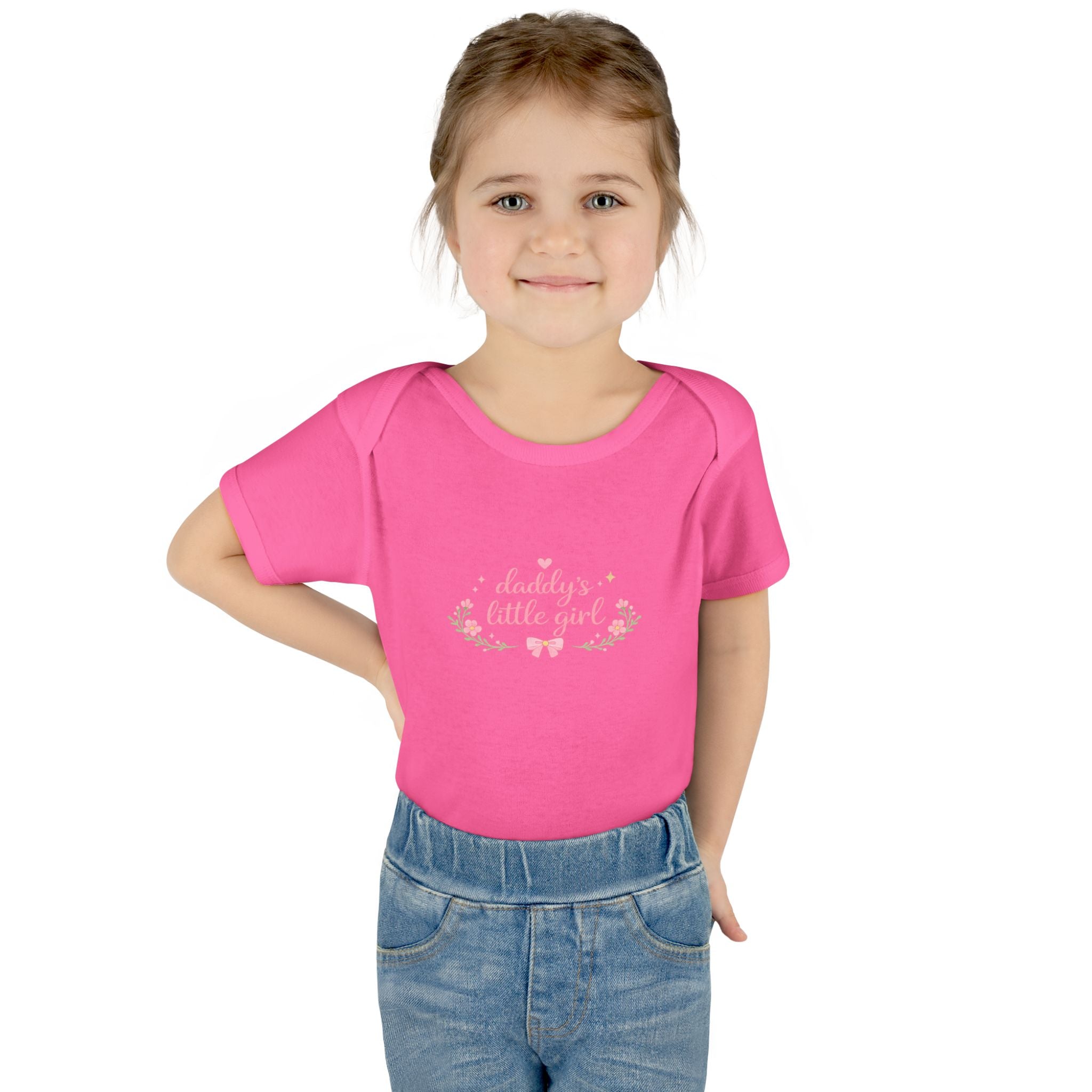 Daddy’s Little Girl Infant Bodysuit – Floral Newborn Baby Onesie