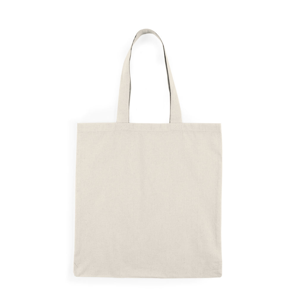 Floral Lily Natural Tote Bag — Pink Watercolor Flower Canvas Grocery Shopper