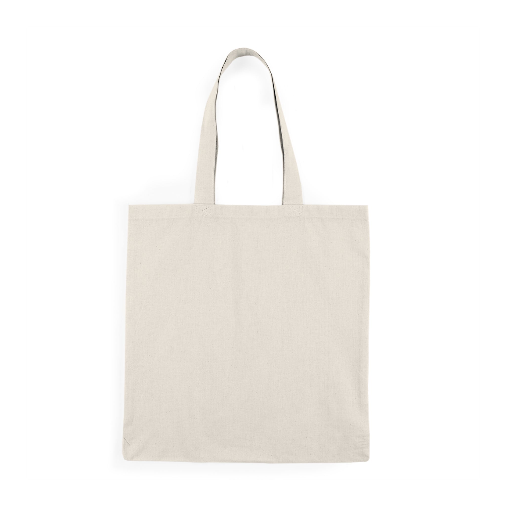 Floral Lily Natural Tote Bag — Pink Watercolor Flower Canvas Grocery Shopper