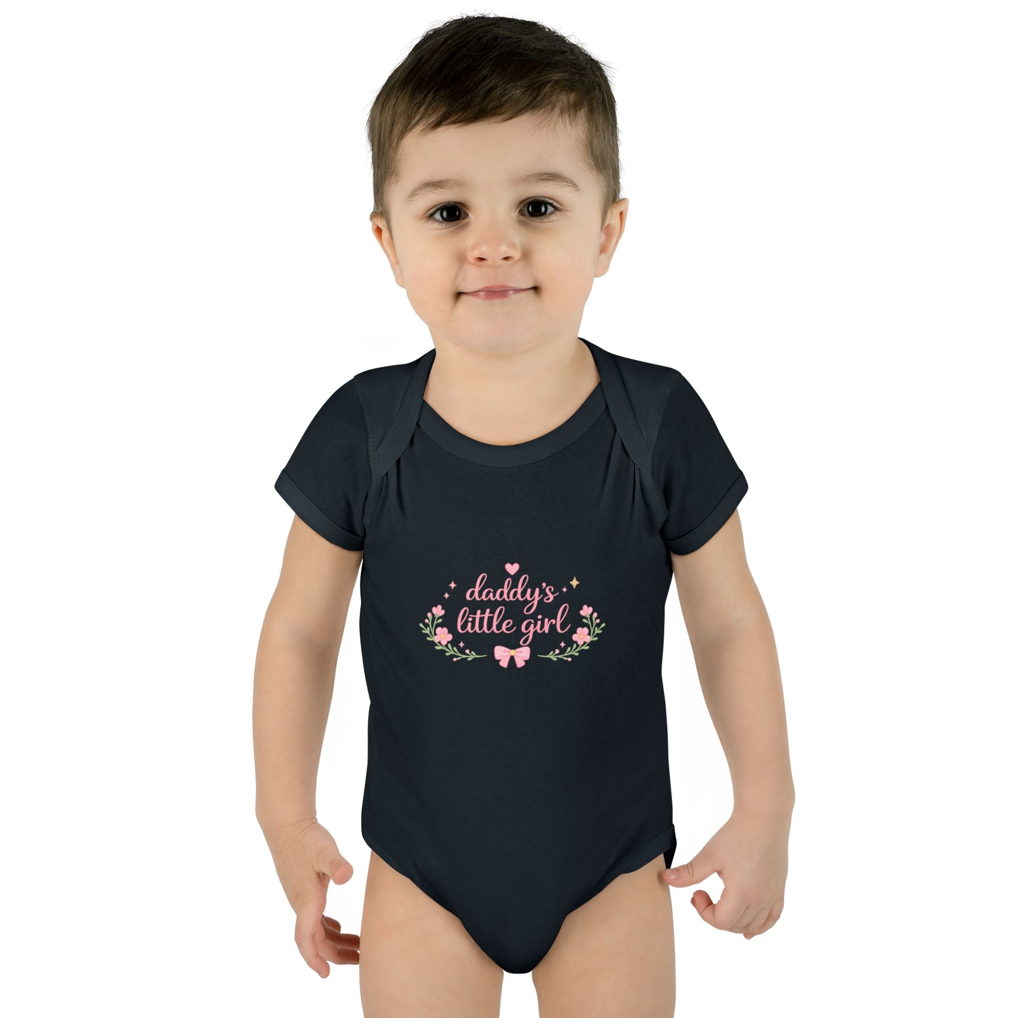 Daddy’s Little Girl Infant Bodysuit – Floral Newborn Baby Onesie
