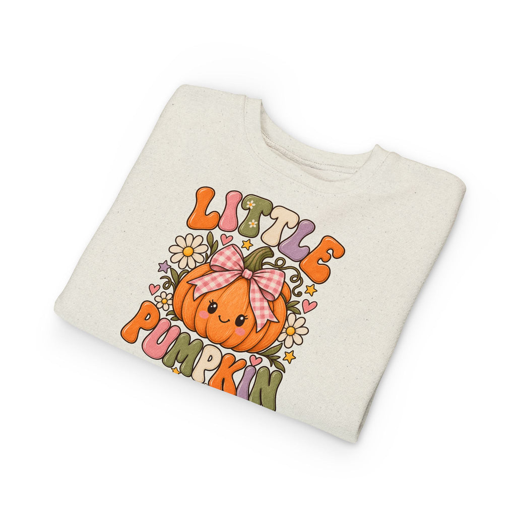 Little Pumpkin Bow Kids Halloween Sweatshirt