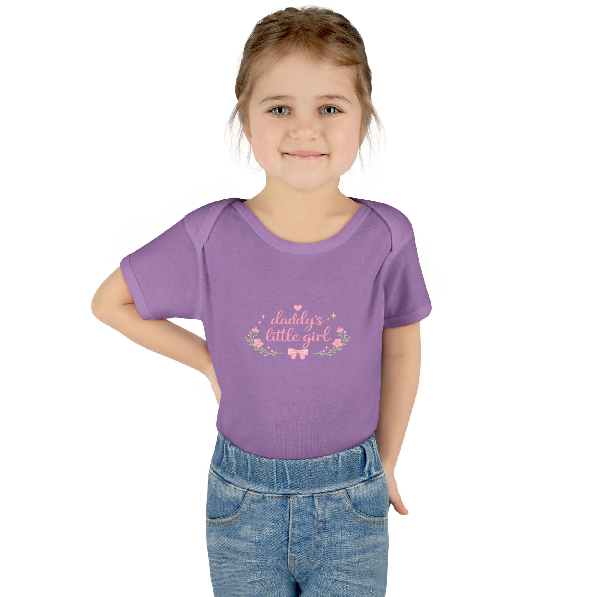 Daddy’s Little Girl Infant Bodysuit – Floral Newborn Baby Onesie