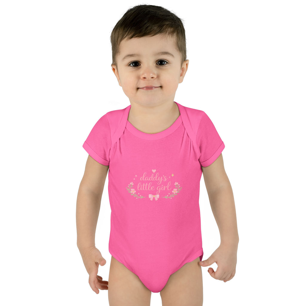 Daddy’s Little Girl Infant Bodysuit – Floral Newborn Baby Onesie