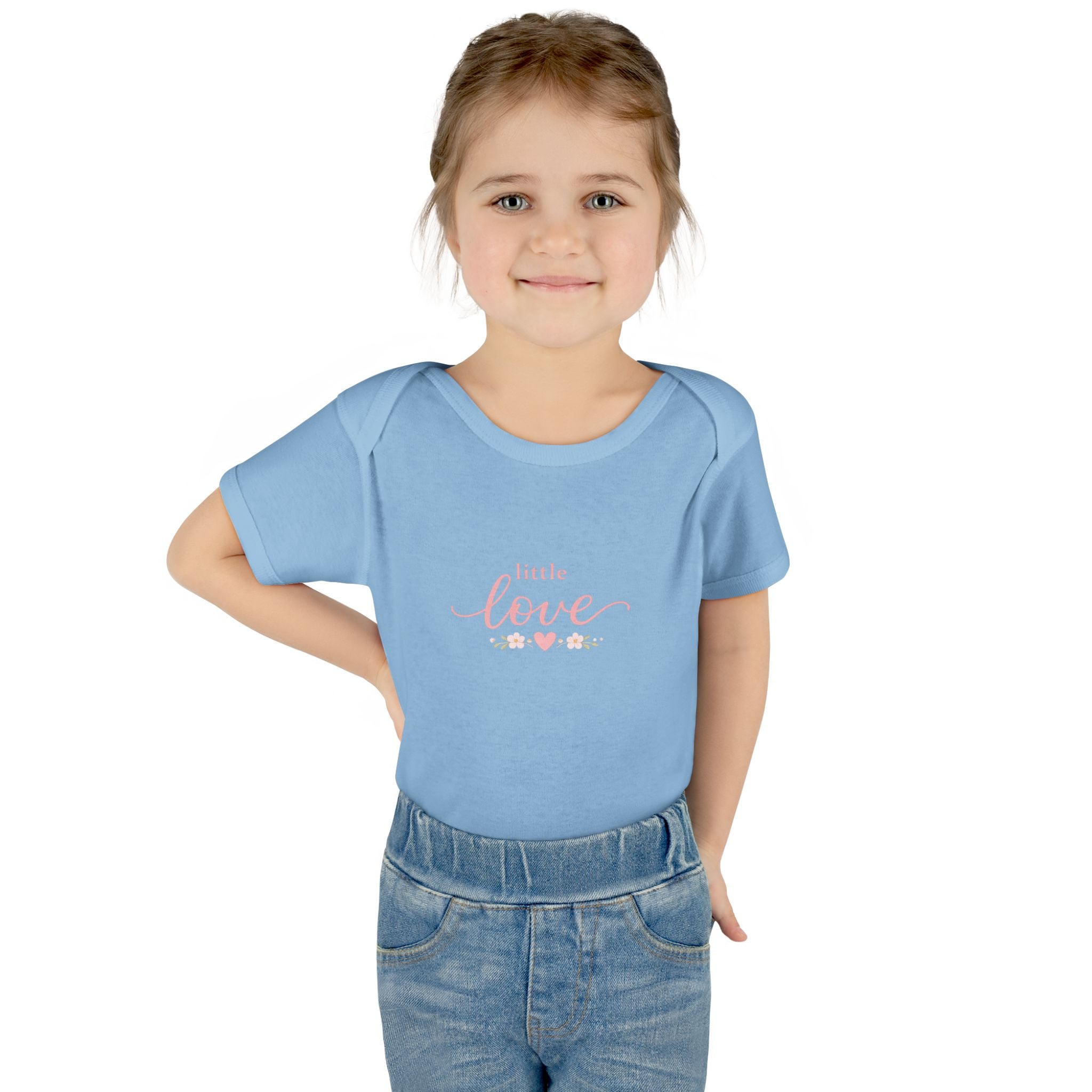 Little Love Infant Bodysuit - Pink Heart Baby Onesie