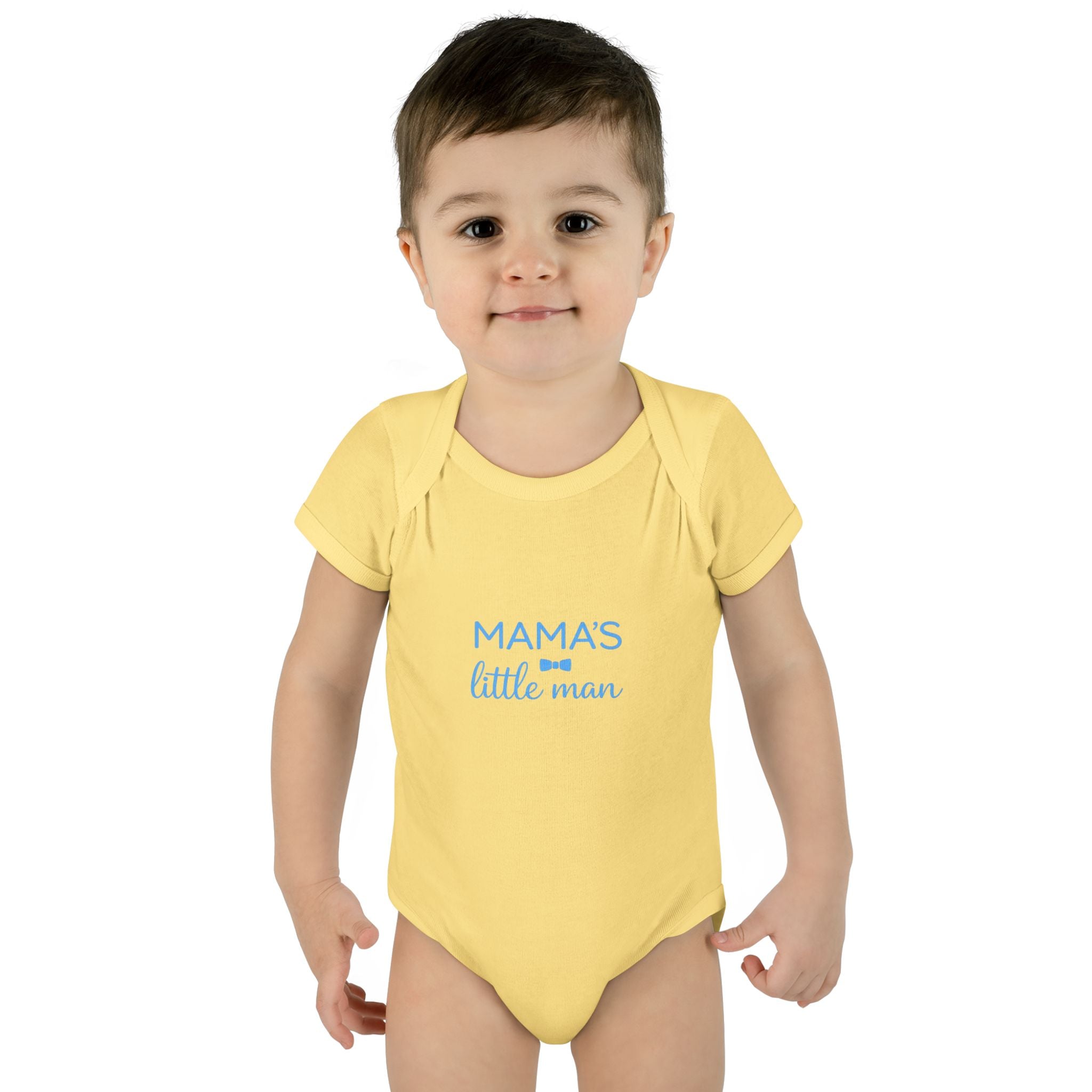 Mama's Little Man Baby Bodysuit — Cute Newborn Onesie for Baby Shower & New Moms