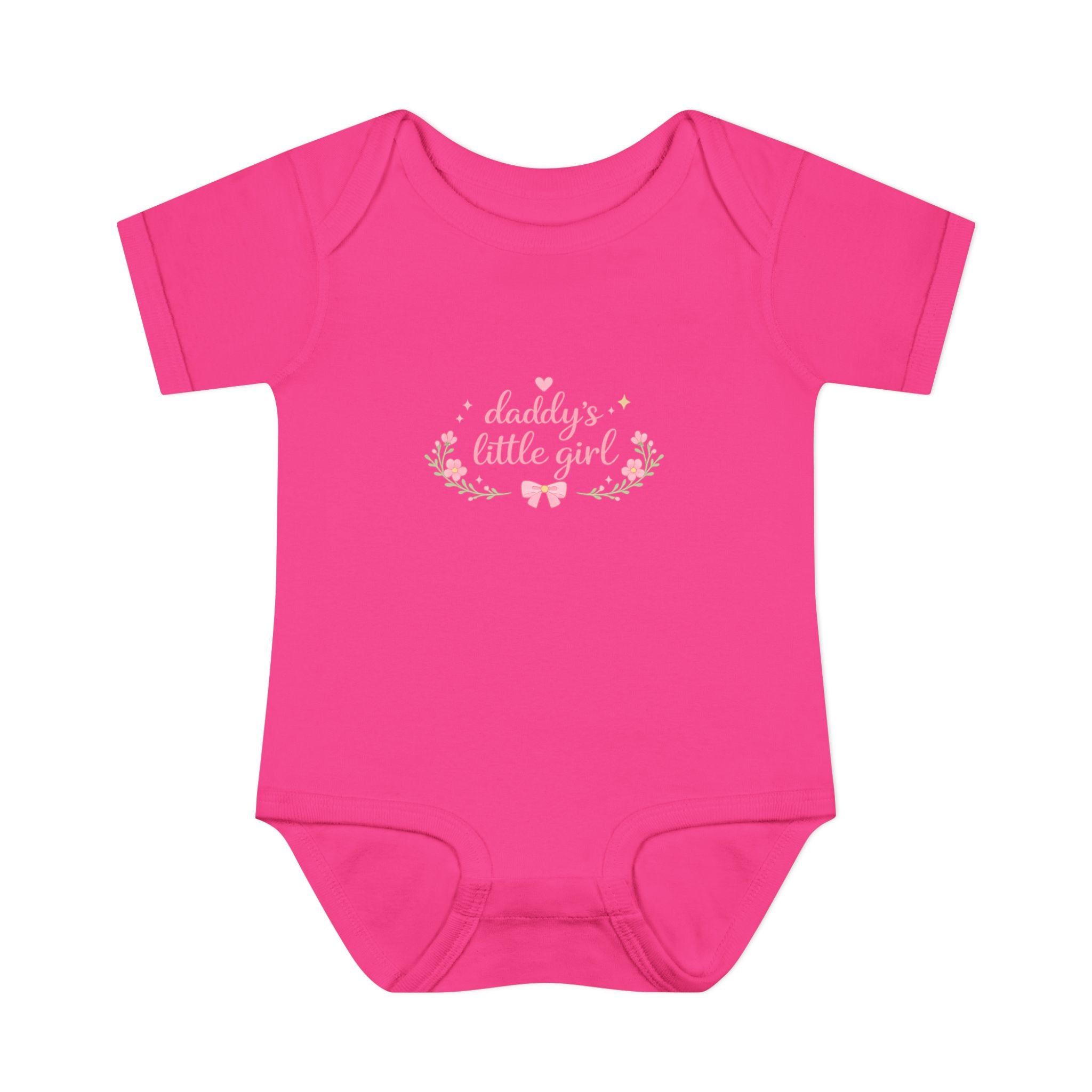 Daddy’s Little Girl Infant Bodysuit – Floral Newborn Baby Onesie