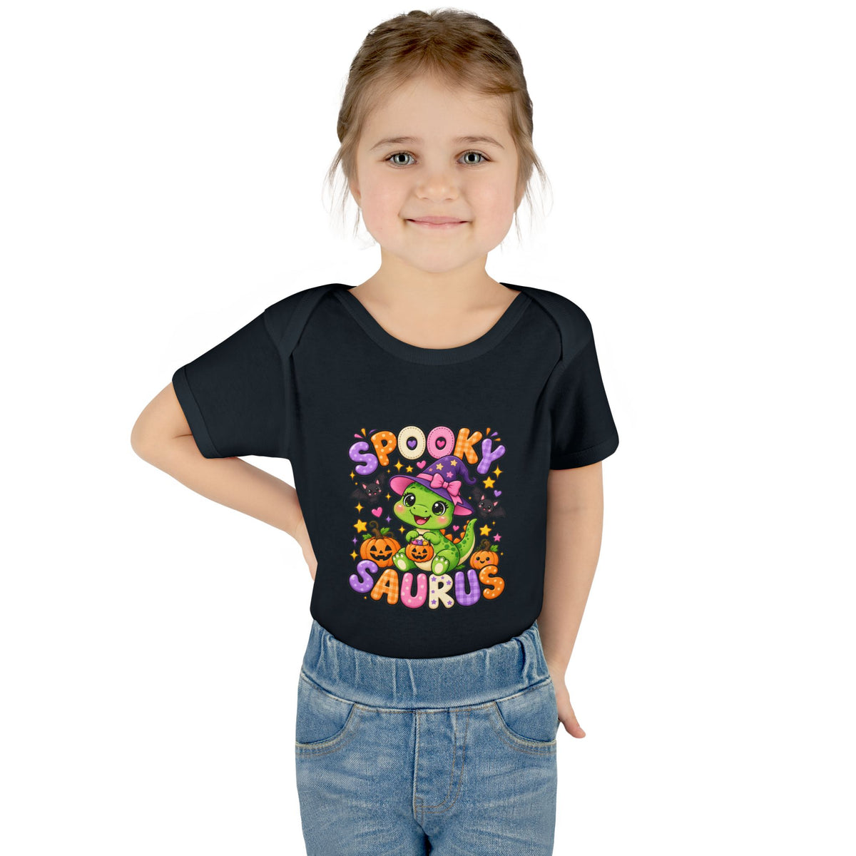 Spooky Saurus Infant Bodysuit — Cute Halloween Dinosaur Baby Onesie