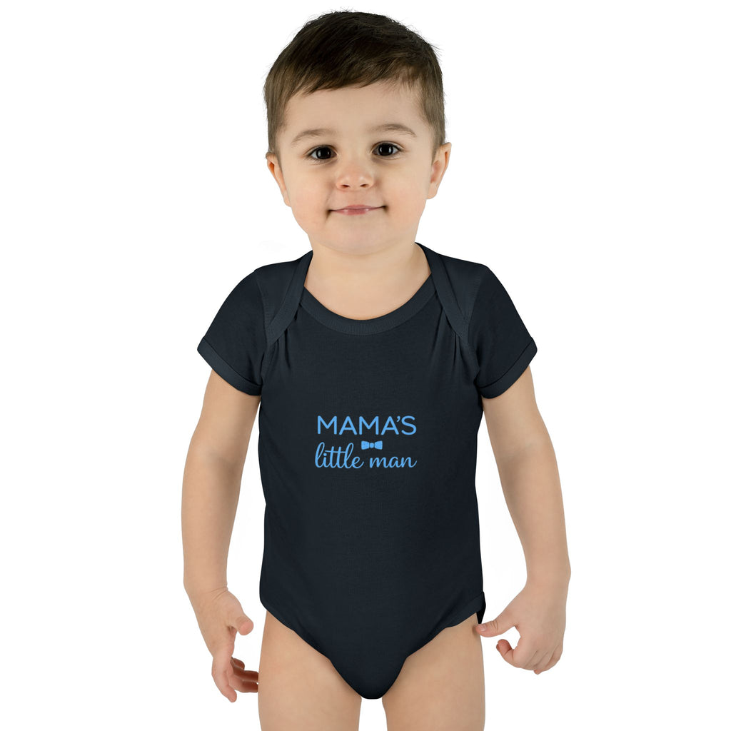 Mama's Little Man Baby Bodysuit — Cute Newborn Onesie for Baby Shower & New Moms