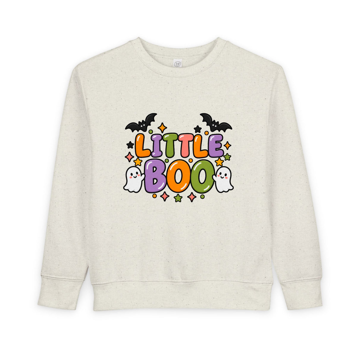Toddler Sweatshirt - 'Little Boo' Cute Halloween Ghost & Bat Pullover