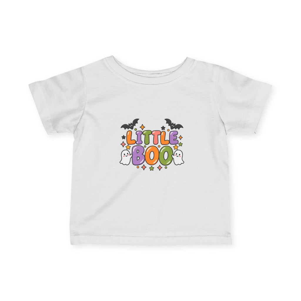 Infant Halloween Tee – "Little Boo" Cute Ghost & Bat Baby Shirt