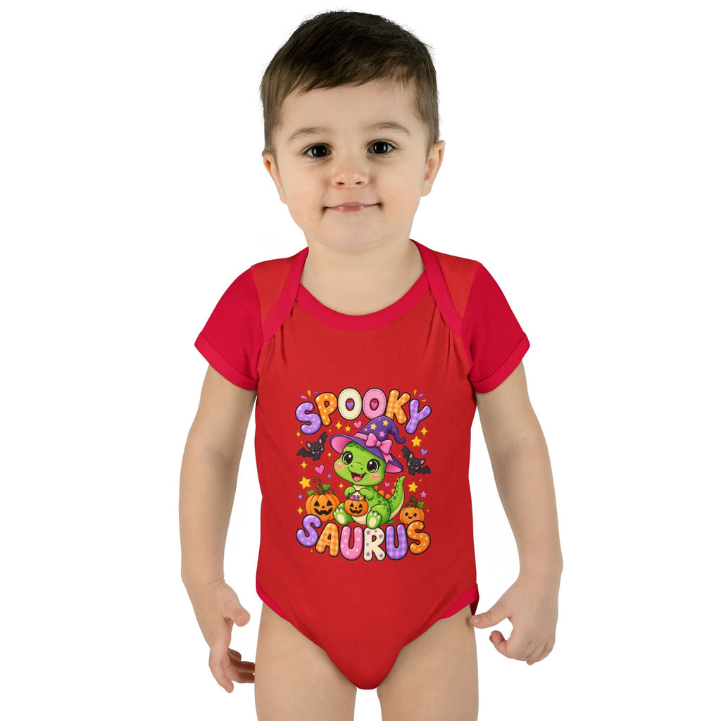 Spooky Saurus Infant Bodysuit — Cute Halloween Dinosaur Baby Onesie