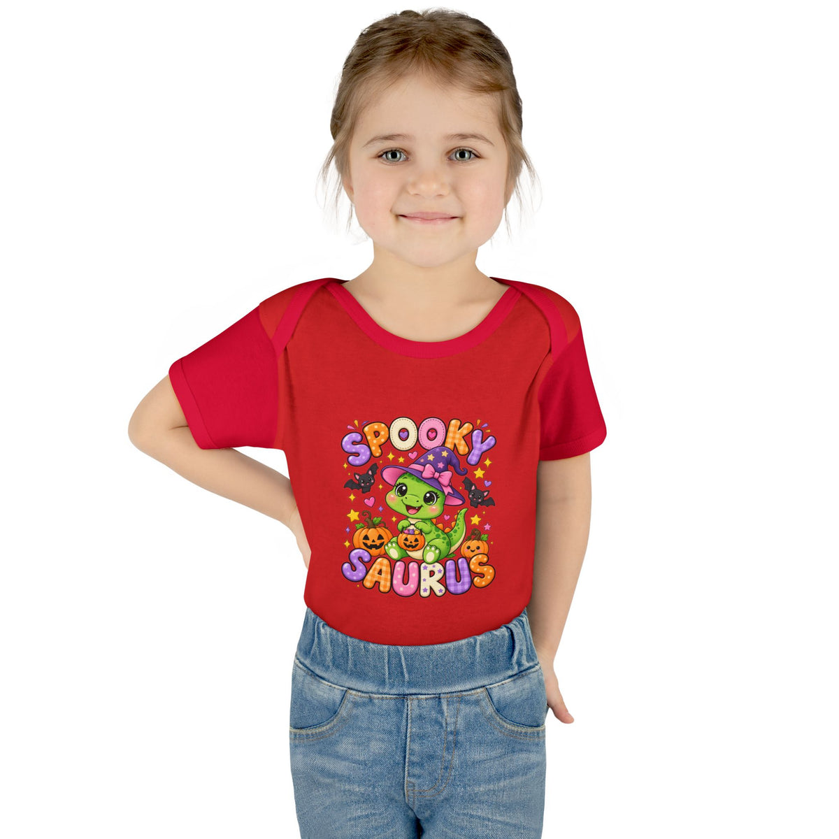 Spooky Saurus Infant Bodysuit — Cute Halloween Dinosaur Baby Onesie
