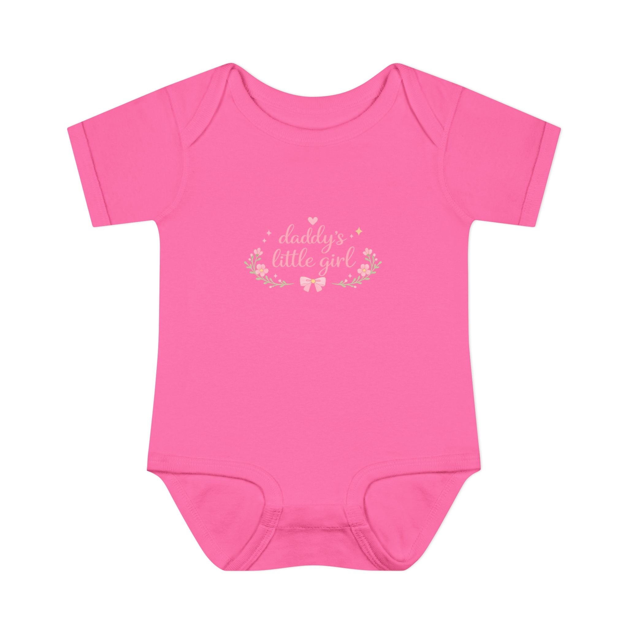 Daddy’s Little Girl Infant Bodysuit – Floral Newborn Baby Onesie