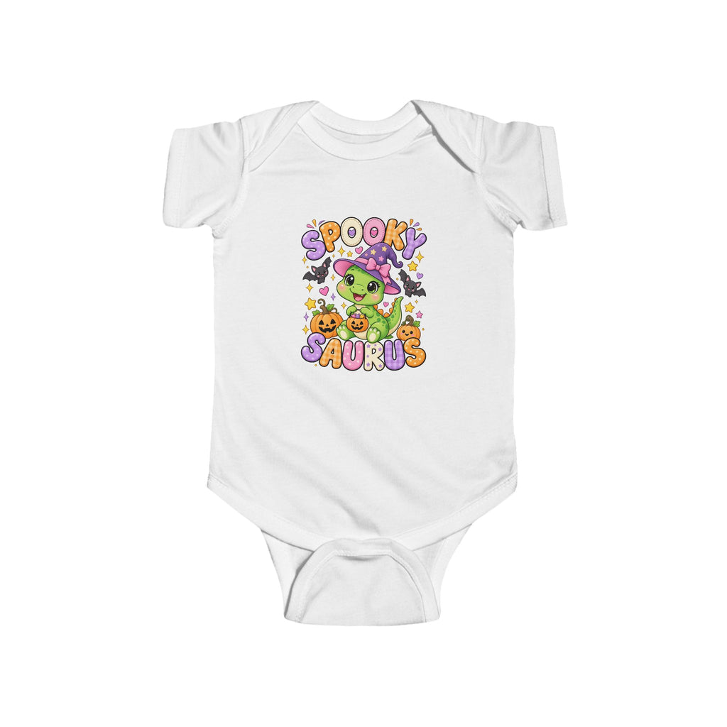 Spooky Saurus Baby Bodysuit – Cute Halloween Dinosaur Infant Onesie