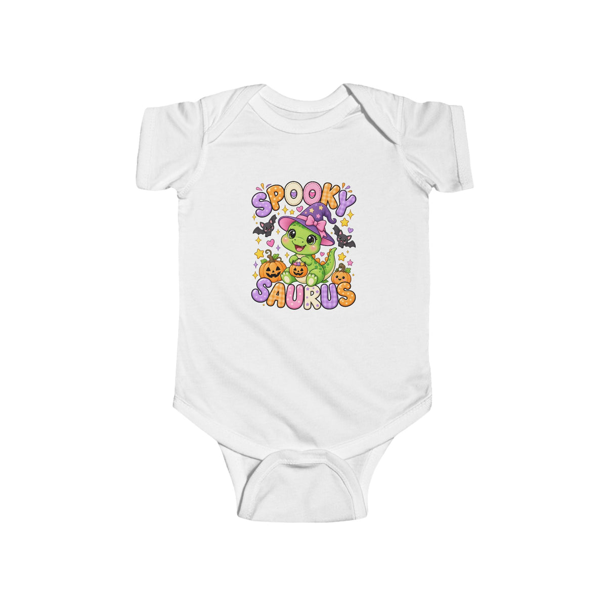 Spooky Saurus Baby Bodysuit – Cute Halloween Dinosaur Infant Onesie