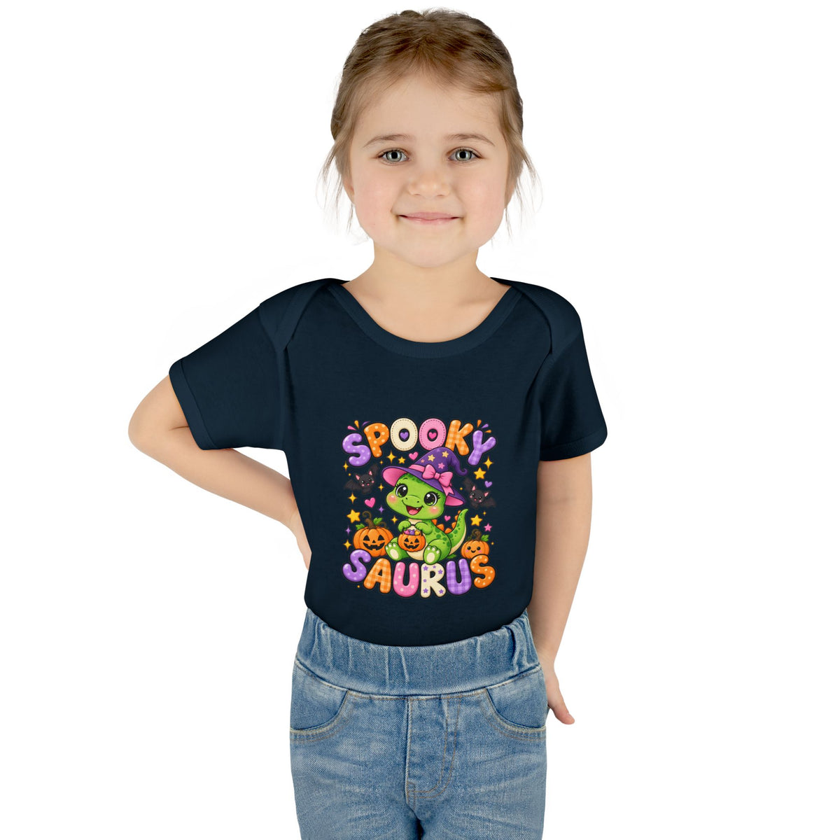 Spooky Saurus Infant Bodysuit — Cute Halloween Dinosaur Baby Onesie