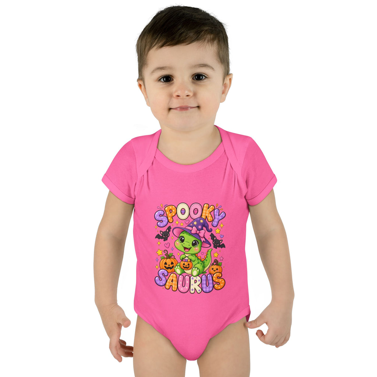 Spooky Saurus Infant Bodysuit — Cute Halloween Dinosaur Baby Onesie