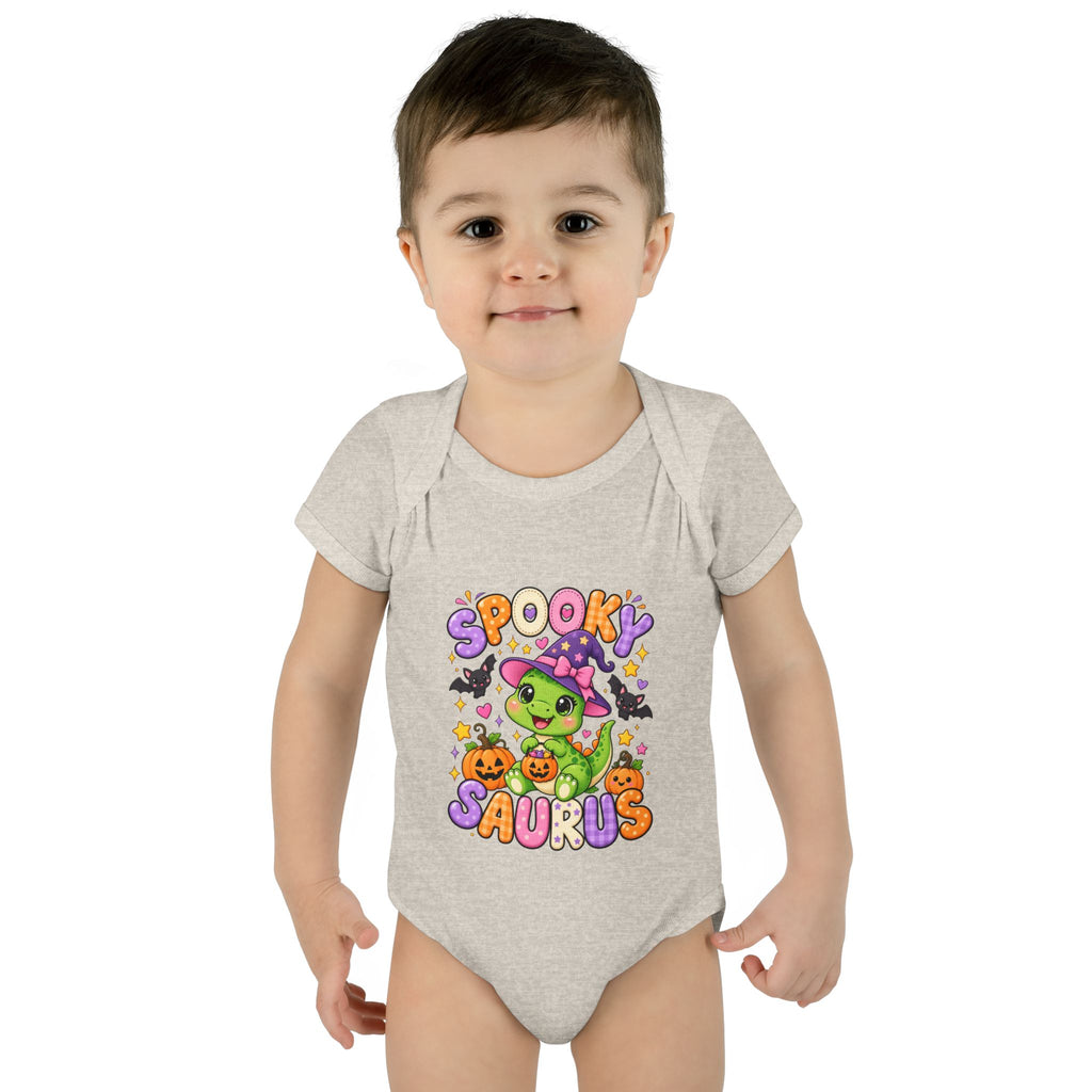 Spooky Saurus Infant Bodysuit — Cute Halloween Dinosaur Baby Onesie