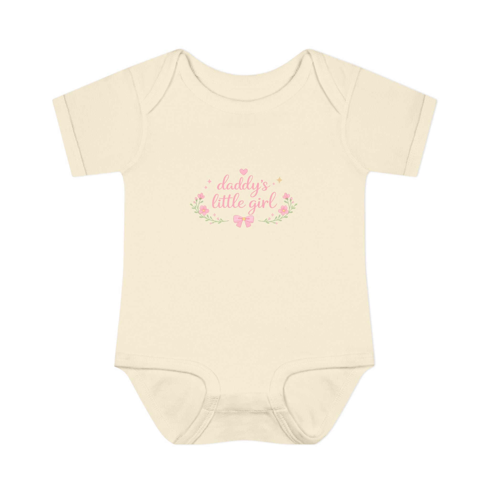 Daddy’s Little Girl Infant Bodysuit – Floral Newborn Baby Onesie