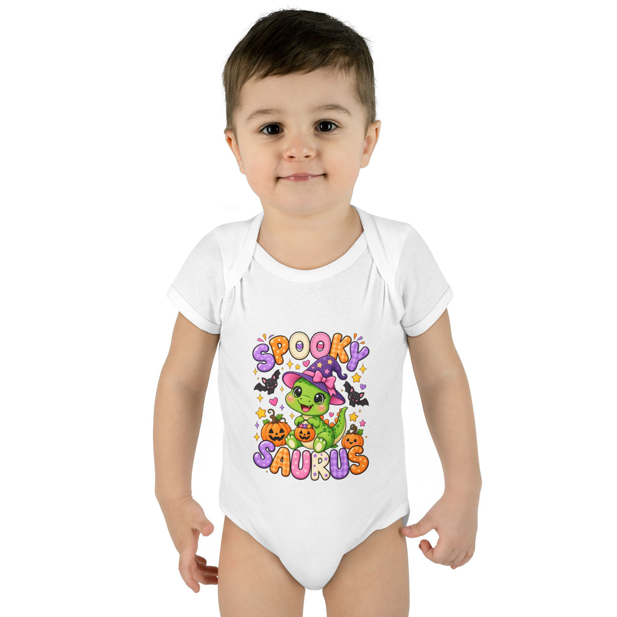 Spooky Saurus Baby Bodysuit — Cute Halloween Dino Infant Onesie